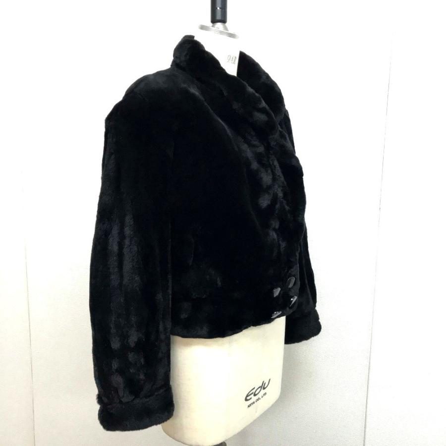 no brand ノーブランド ショートコート ジャケット KK 毛皮 ファーコート シェアードミンク レディース ブラック |  | 02