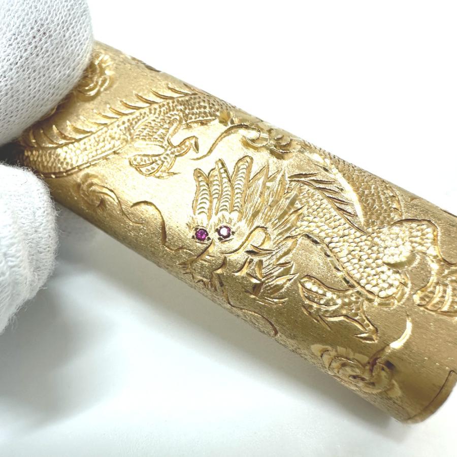 CARTIER カルティエ K14カバー ドラゴン 龍 朱雀 ルビー オーバル ローラー式 ガスライター ライター ゴールド メンズ【中古】 | Cartier | 07
