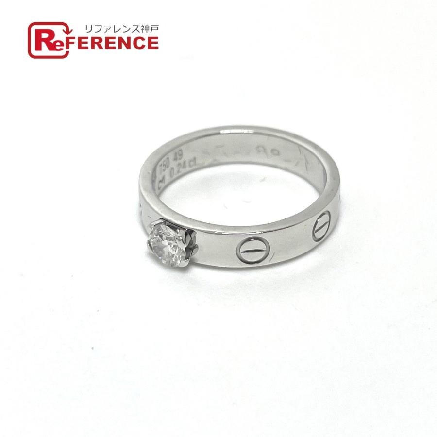 CARTIER カルティエ ミニラブリング ソリテール 1P ダイヤ リング・指輪 K18WG ホワイトゴールド レディース【中古】 | Cartier