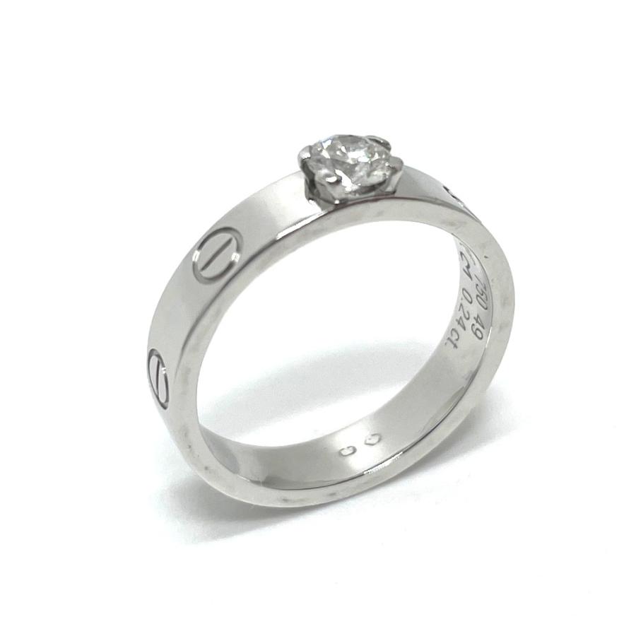 CARTIER カルティエ ミニラブリング ソリテール 1P ダイヤ リング・指輪 K18WG ホワイトゴールド レディース【中古】 | Cartier | 01