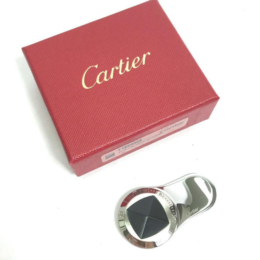 未使用 CARTIER カルティエ パシャ シータイマー 財布 マネークリップ シルバー メンズ【中古】 | Cartier | 01