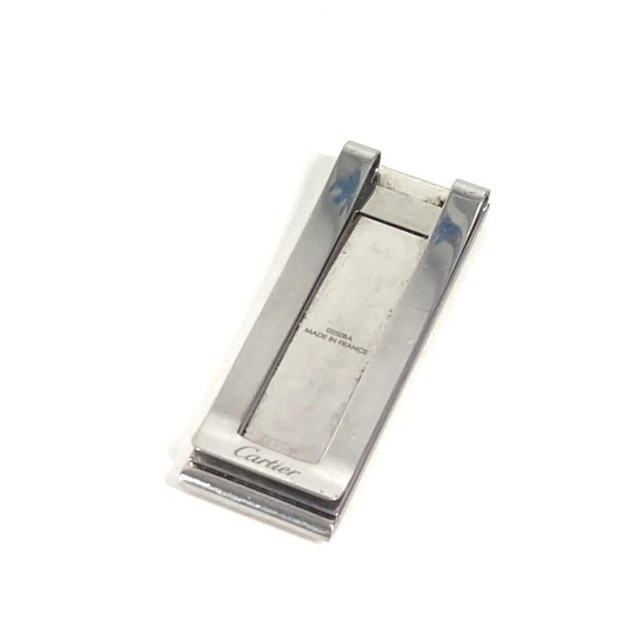 美品 CARTIER カルティエ ロゴ サントス コンビ 財布 マネークリップ シルバー ユニセックス【中古】 | Cartier | 01