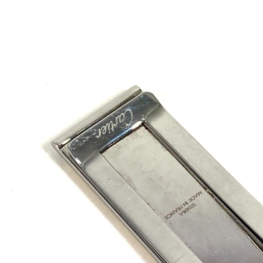 美品 CARTIER カルティエ ロゴ サントス コンビ 財布 マネークリップ シルバー ユニセックス【中古】 | Cartier | 02