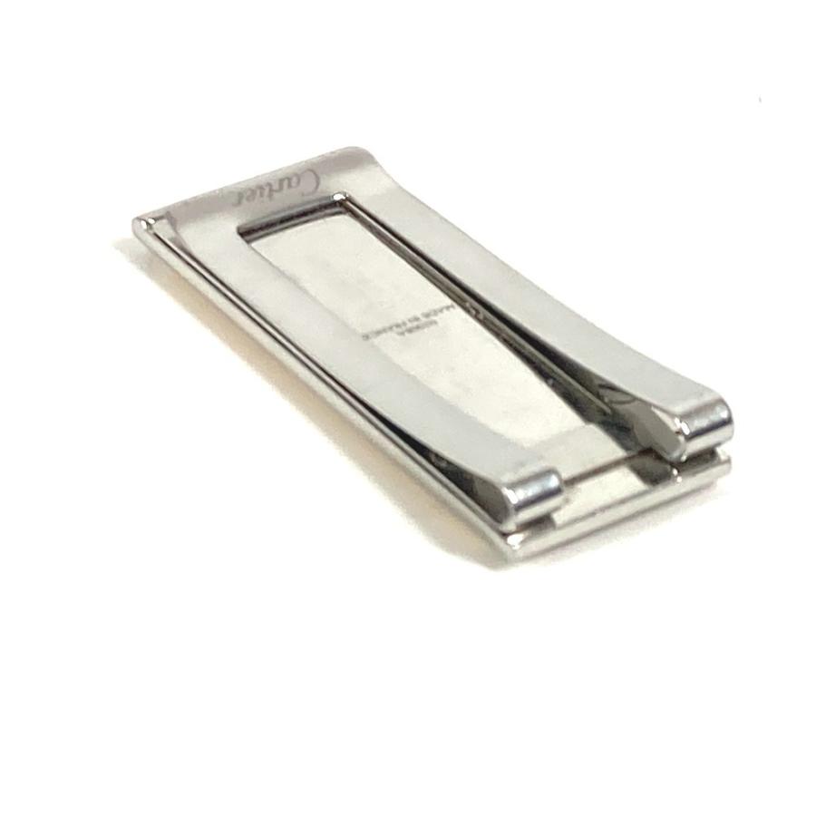 美品 CARTIER カルティエ ロゴ サントス コンビ 財布 マネークリップ シルバー ユニセックス【中古】 | Cartier | 03