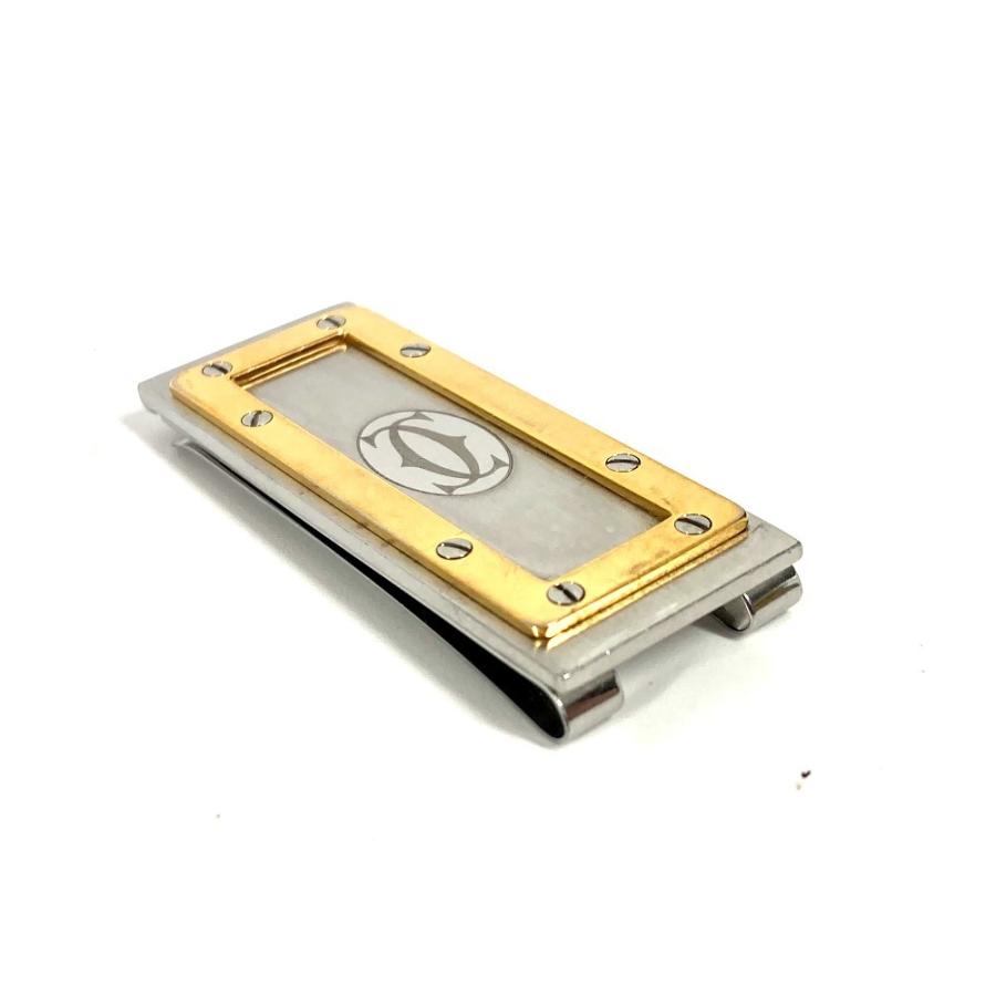 美品 CARTIER カルティエ ロゴ サントス コンビ 財布 マネークリップ シルバー ユニセックス【中古】 | Cartier | 07