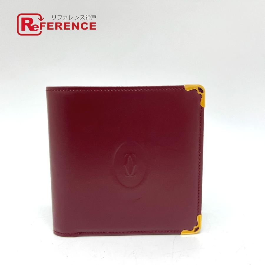 CARTIER カルティエ マストライン 財布 ウォレット 2つ折り財布 ワインレッド レディース【中古】 | Cartier