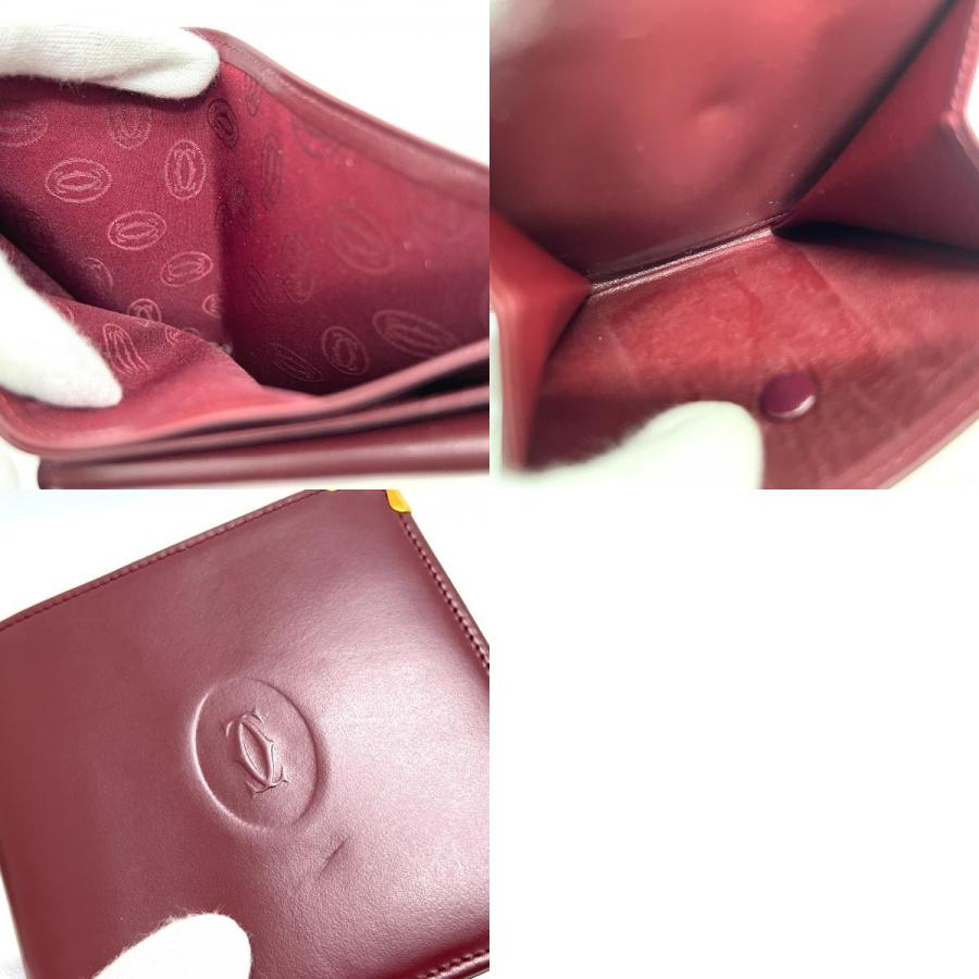 CARTIER カルティエ マストライン 財布 ウォレット 2つ折り財布 ワインレッド レディース【中古】 | Cartier | 09