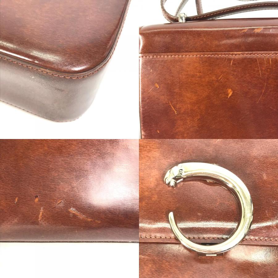 CARTIER カルティエ パンサー パンテール 斜め掛け ポシェット カバン ショルダーバッグ ブラウン レディース【中古】 | Cartier | 08