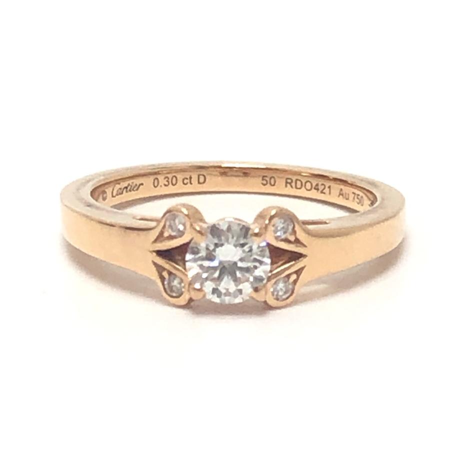 CARTIER カルティエ バレリーナソリテール ジュエリー アクセサリー ダイヤ D0.30 リング・指輪 ピンクゴールド レディース【中古】 | Cartier | 01