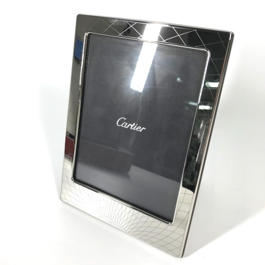 未使用 CARTIER カルティエ ロゴ 写真立て  インテリア フォトフレーム シルバー レディース【中古】 | Cartier | 01