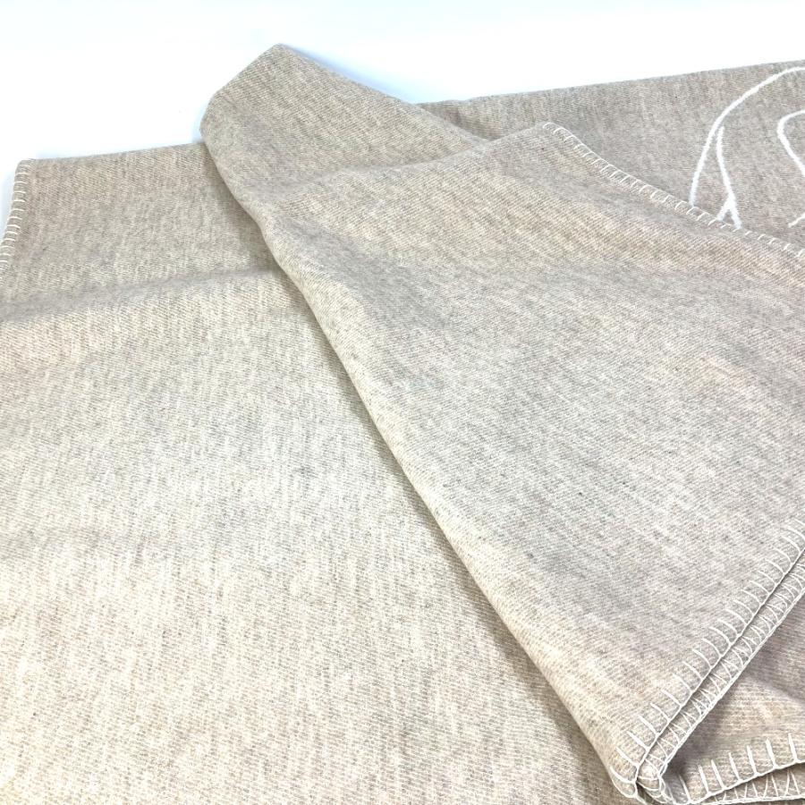 CARTIER カルティエ パンテール ヒョウ 豹 毛布 ひざ掛け インテリア ブランケット ウール/カシミヤ ベージュ レディース【中古】未使用 | Cartier | 05