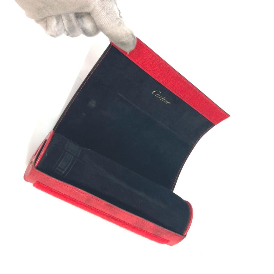 CARTIER カルティエ ウォッチケース 時計収納 時計ケース  ポーチ レッド メンズ【中古】 | Cartier | 08