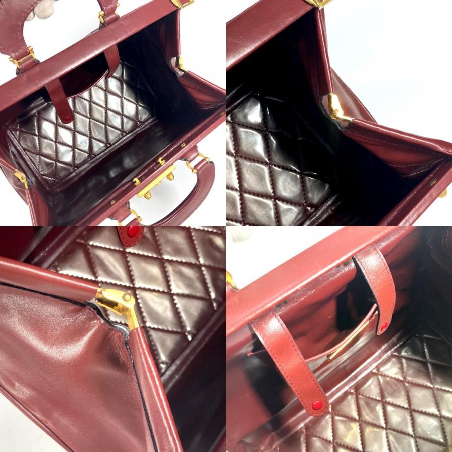CARTIER カルティエ マストライン 大 ドクターバッグ ボックス BOX　お医者さんバッグ ハンドバッグ ワインレッド レディース【中古】 | Cartier | 08