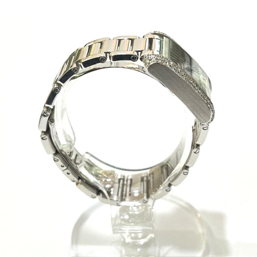 CARTIER カルティエ WT100008 K18WG タンク アングレーズ SM ダイヤベゼル クォーツ 腕時計 シルバー レディース【中古】 | Cartier | 03