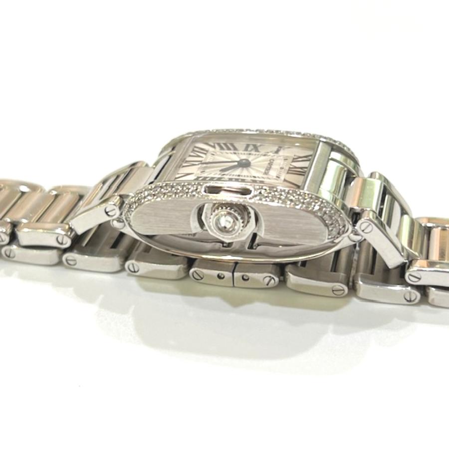 CARTIER カルティエ WT100008 K18WG タンク アングレーズ SM ダイヤベゼル クォーツ 腕時計 シルバー レディース【中古】 | Cartier | 05