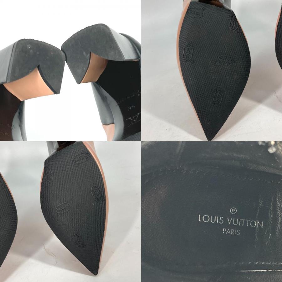 LOUIS VUITTON ルイヴィトン バイカラー ショートブーツ シューズ 靴 モノグラム ヒール ブーツ ブラック レディース【中古】 | LOUIS VUITTON | 08