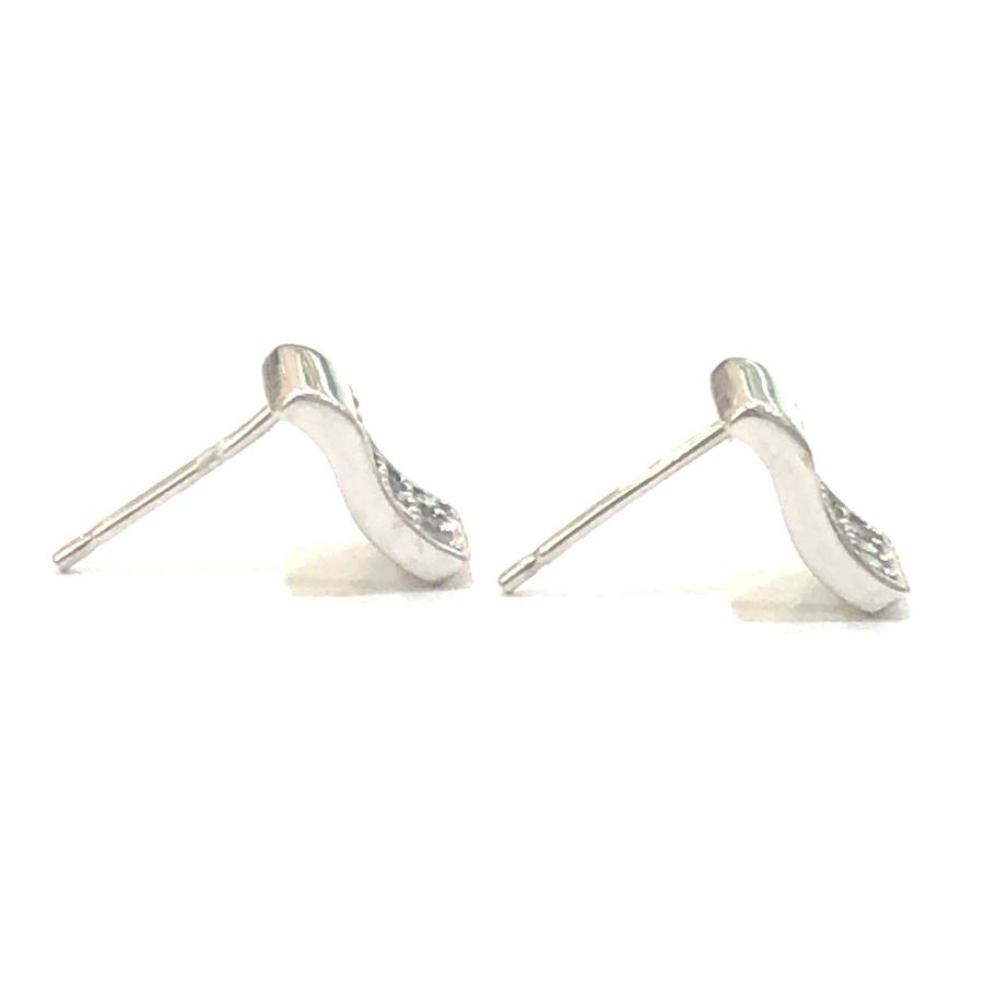 jewelry ジュエリー K18WG D0.15ct ダイヤ ミニ デザイン ピアス シルバー レディース【中古】 |  | 02