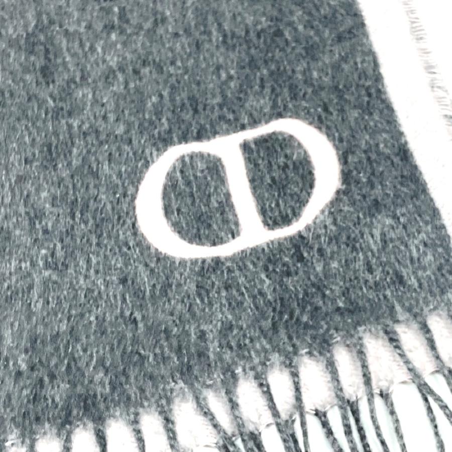DIOR ロゴ入り グレー マフラー