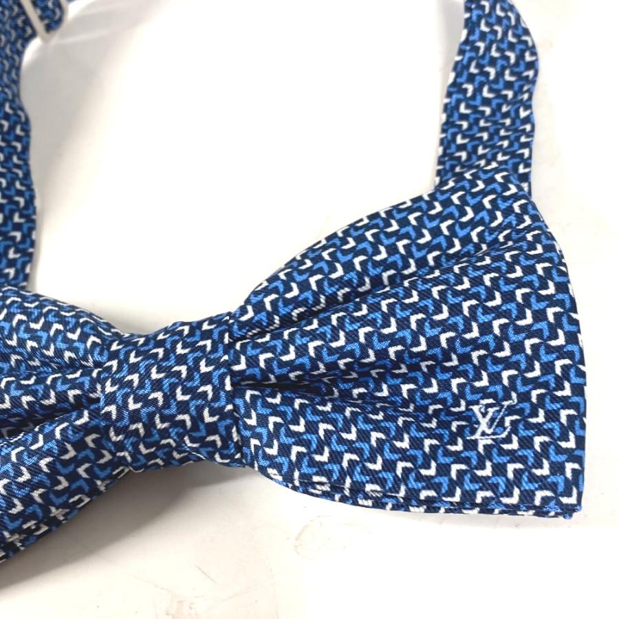 美品 LOUIS VUITTON ルイヴィトン M73305 ロゴ ボウタイ アクセサリー リボン りぼん 蝶ネクタイ ブルー メンズ【中古】 | LOUIS VUITTON | 03