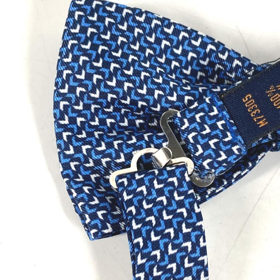 美品 LOUIS VUITTON ルイヴィトン M73305 ロゴ ボウタイ アクセサリー リボン りぼん 蝶ネクタイ ブルー メンズ【中古】 | LOUIS VUITTON | 06