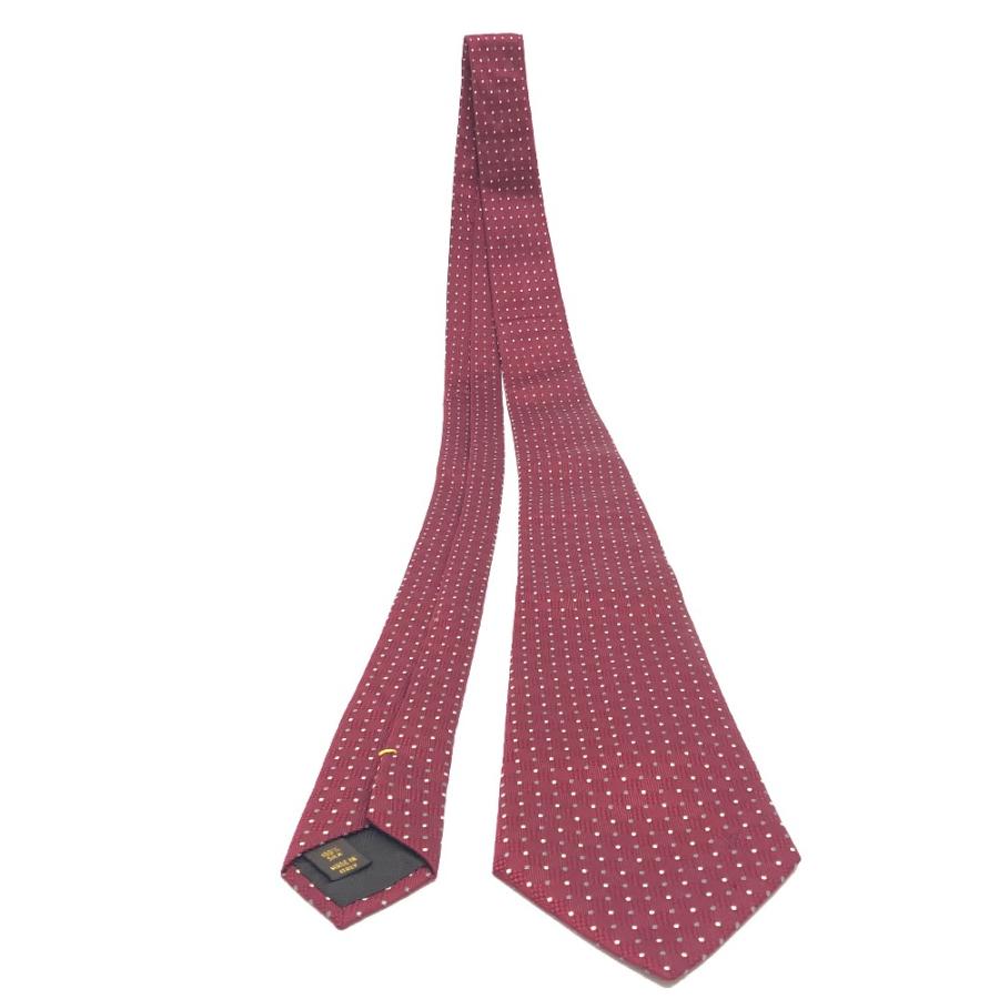 LOUIS VUITTON ルイヴィトン ドット柄 ネクタイ ワインレッド メンズ