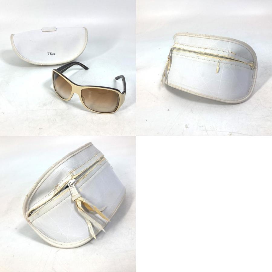 Dior ディオール STRASS 1 ラインストーン ロゴ サングラス プラスチック ベージュ レディース【中古】 |  | 09