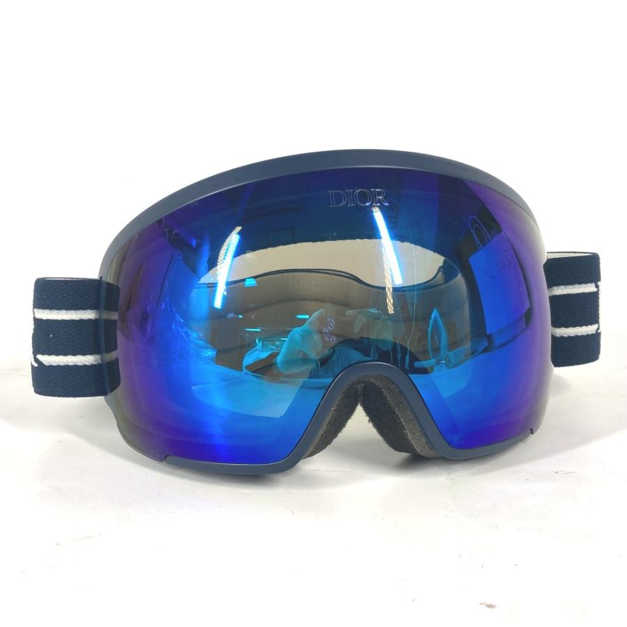 美品 Dior ディオール ゴーグル 眼鏡 アイウェア スノーボード スキー サングラス ネイビー メンズ【中古】 |  | 01