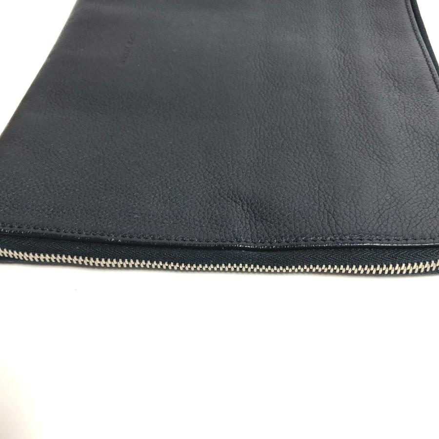 DIOR HOMME ディオール・オム ロゴ L字ファスナー カバン ポーチ カバン クラッチバッグ ネイビー メンズ【中古】 | Dior HOMME | 07