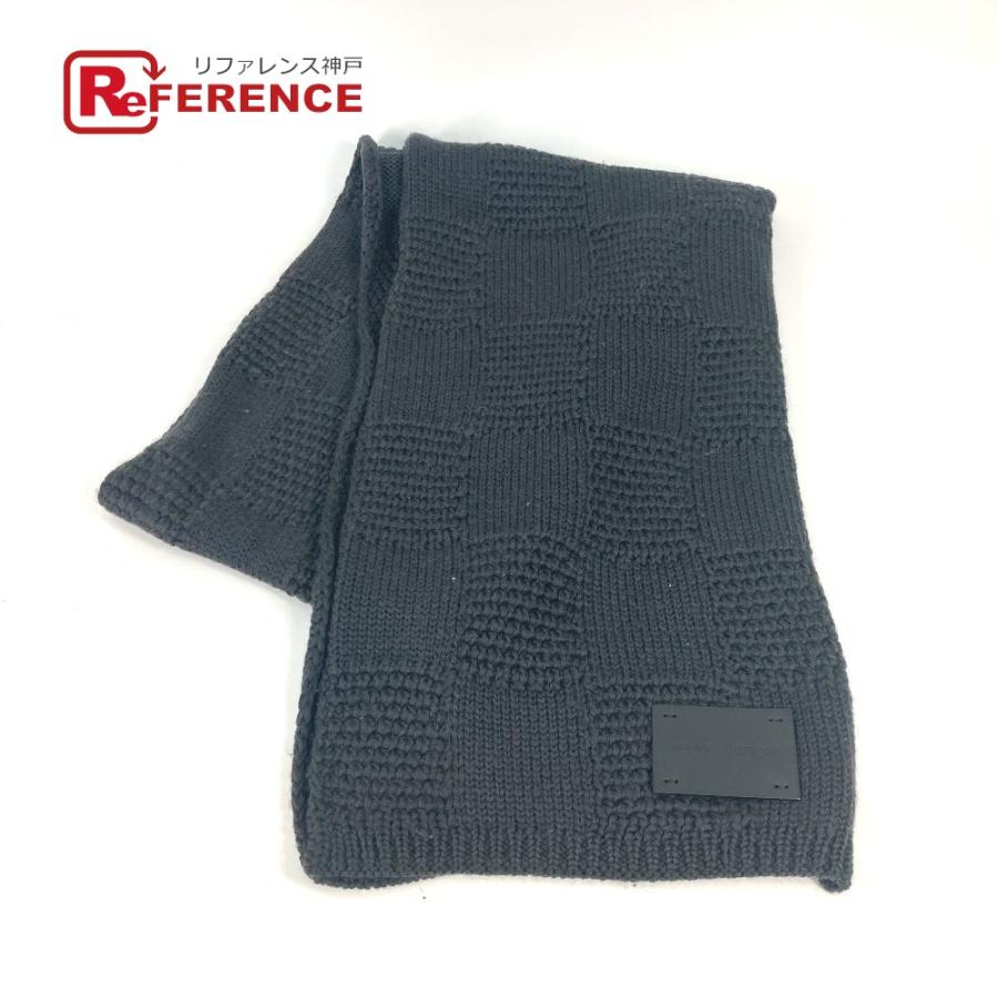 LOUIS VUITTON ルイヴィトン ダミエ マフラー グレー メンズ【中古】 | LOUIS VUITTON
