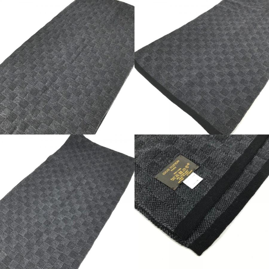美品 LOUIS VUITTON ルイヴィトン M70028 エシャルプ プティ ダミエ ダミエグラフィット マフラー ブラック メンズ【中古】 | LOUIS VUITTON | 08