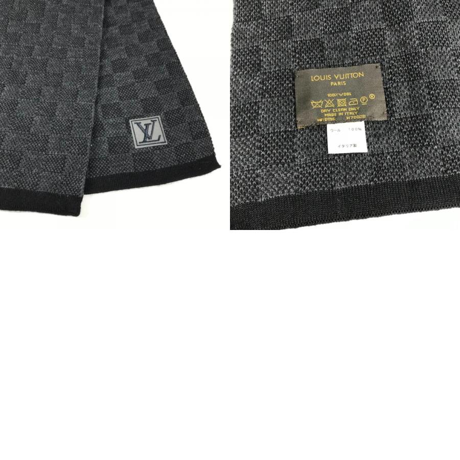 美品 LOUIS VUITTON ルイヴィトン M70028 エシャルプ プティ ダミエ ダミエグラフィット マフラー ブラック メンズ【中古】 | LOUIS VUITTON | 09