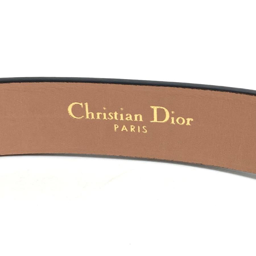 Dior ディオール サドル メタルディテール CDバックル ベルト レザー ピンクベージュ レディース【中古】未使用 |  | 02