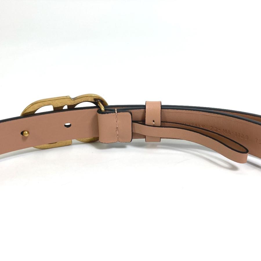 Dior ディオール サドル メタルディテール CDバックル ベルト レザー ピンクベージュ レディース【中古】未使用 |  | 03