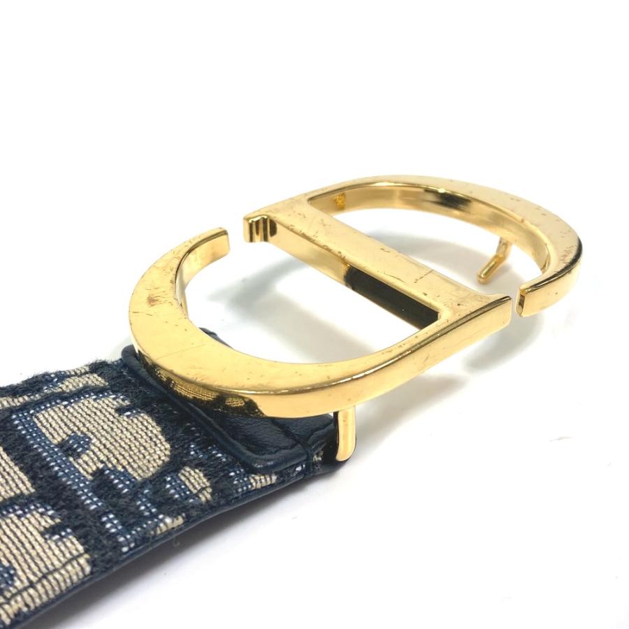 Dior ディオール オブリーク SADDLE サドル CDバックル ズボン用ベルト ファッション小物 ベルト ネイビー レディース【中古】 |  | 05