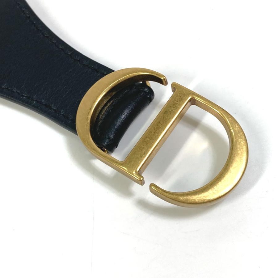 Dior ディオール B0003CBTE_M928　 CD金具 エンブロイダリー キャンバス ロゴ ベルト コットン ネイビー×ベージュ レディース.【中古】美品 |  | 07