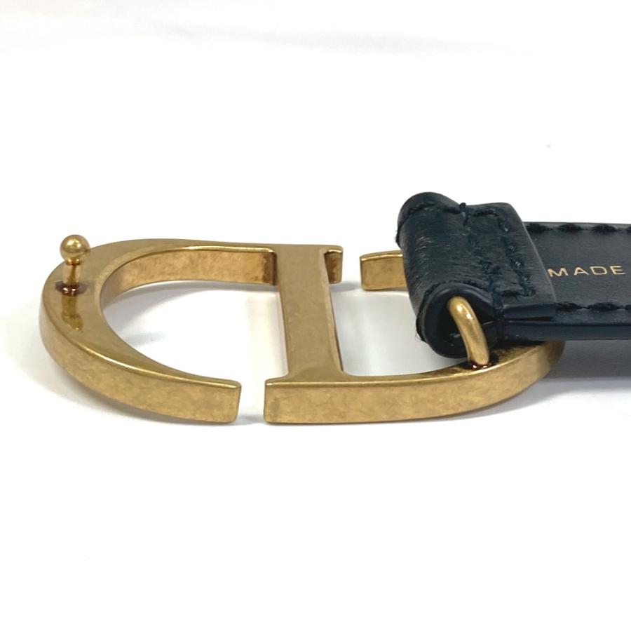 Dior ディオール B0003CBTE_M928　 CD金具 エンブロイダリー キャンバス ロゴ ベルト コットン ネイビー×ベージュ レディース.【中古】美品 |  | 08