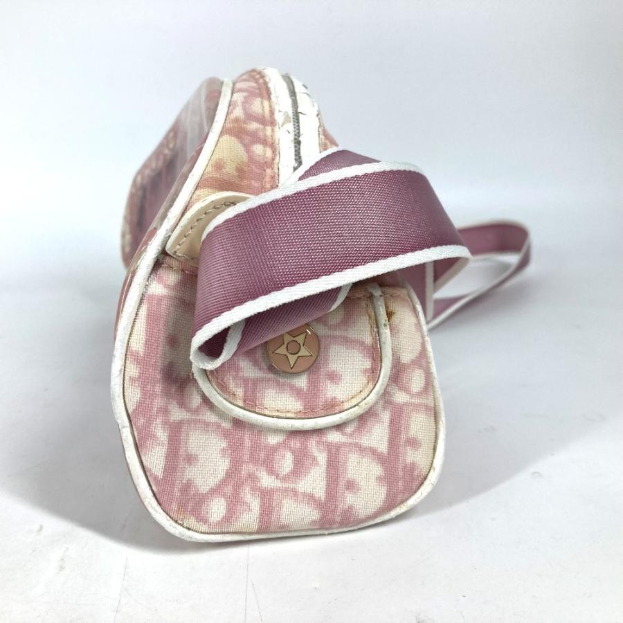 Dior ディオール ロゴ トロッター 斜め掛け カバン 巾着ポーチ付き ショルダーバッグ ピンク レディース【中古】 |  | 02