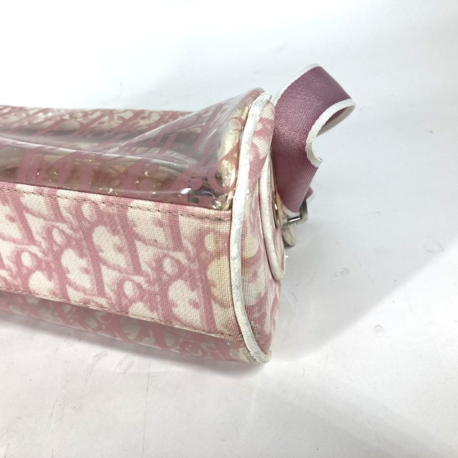 Dior ディオール ロゴ トロッター 斜め掛け カバン 巾着ポーチ付き ショルダーバッグ ピンク レディース【中古】 |  | 05