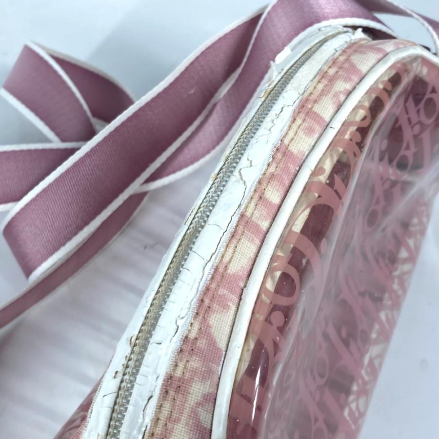 Dior ディオール ロゴ トロッター 斜め掛け カバン 巾着ポーチ付き ショルダーバッグ ピンク レディース【中古】 |  | 07