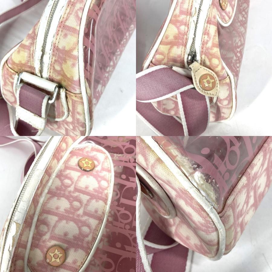 Dior ディオール ロゴ トロッター 斜め掛け カバン 巾着ポーチ付き ショルダーバッグ ピンク レディース【中古】 |  | 08