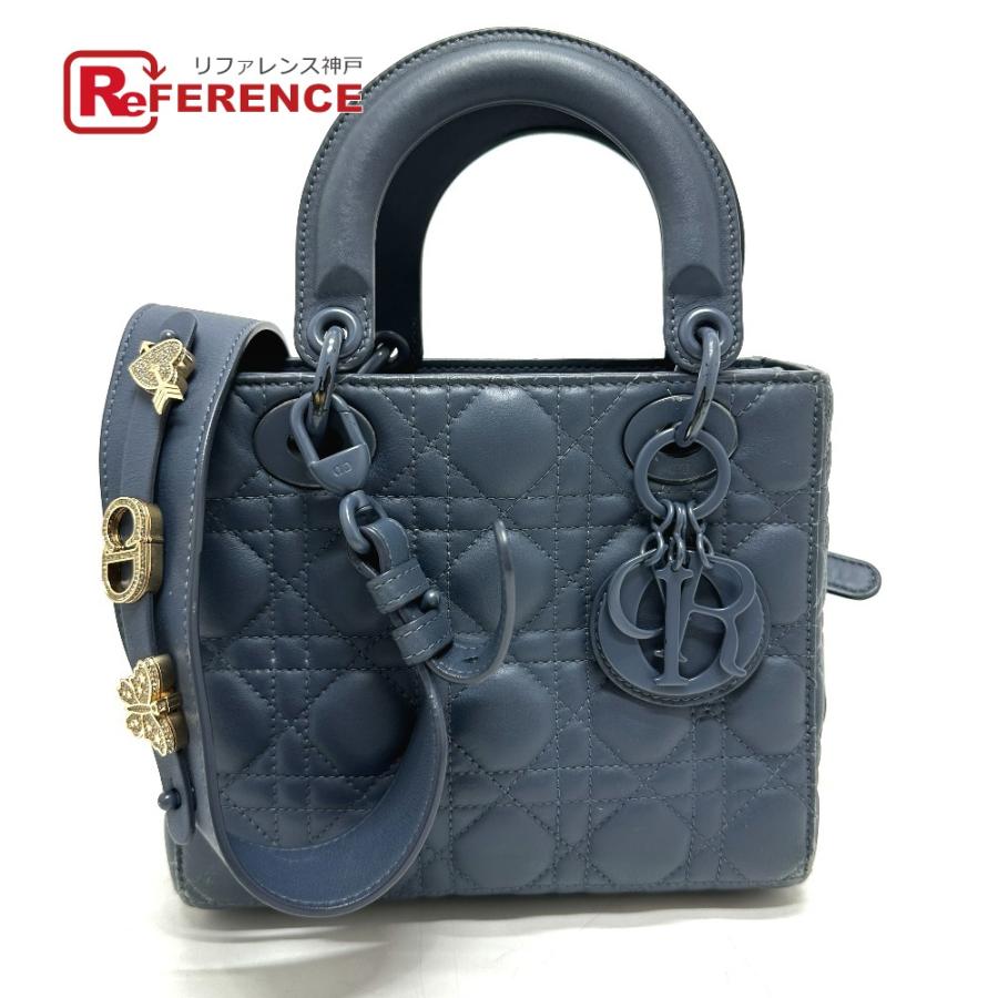 Dior ディオール レディディオール 2WAYバッグ カバン バッグ ショルダーバッグ ハンドバック 斜め掛け ハンドバッグ ブルー 【中古】 | 