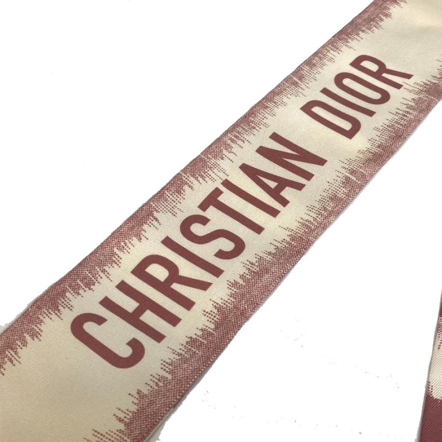 Dior ディオール ミッツア ツイリー ツィリー スカーフ シルク ピンク×ベージュ レディース【中古】未使用 |  | 02