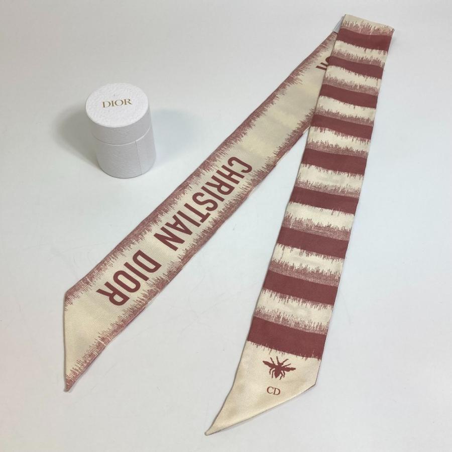 Dior ディオール ミッツア ツイリー ツィリー スカーフ シルク ピンク×ベージュ レディース【中古】未使用 |  | 09
