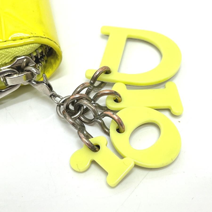 Dior ディオール カナージュ ラウンド 財布 ウォレット 長財布 ネオン