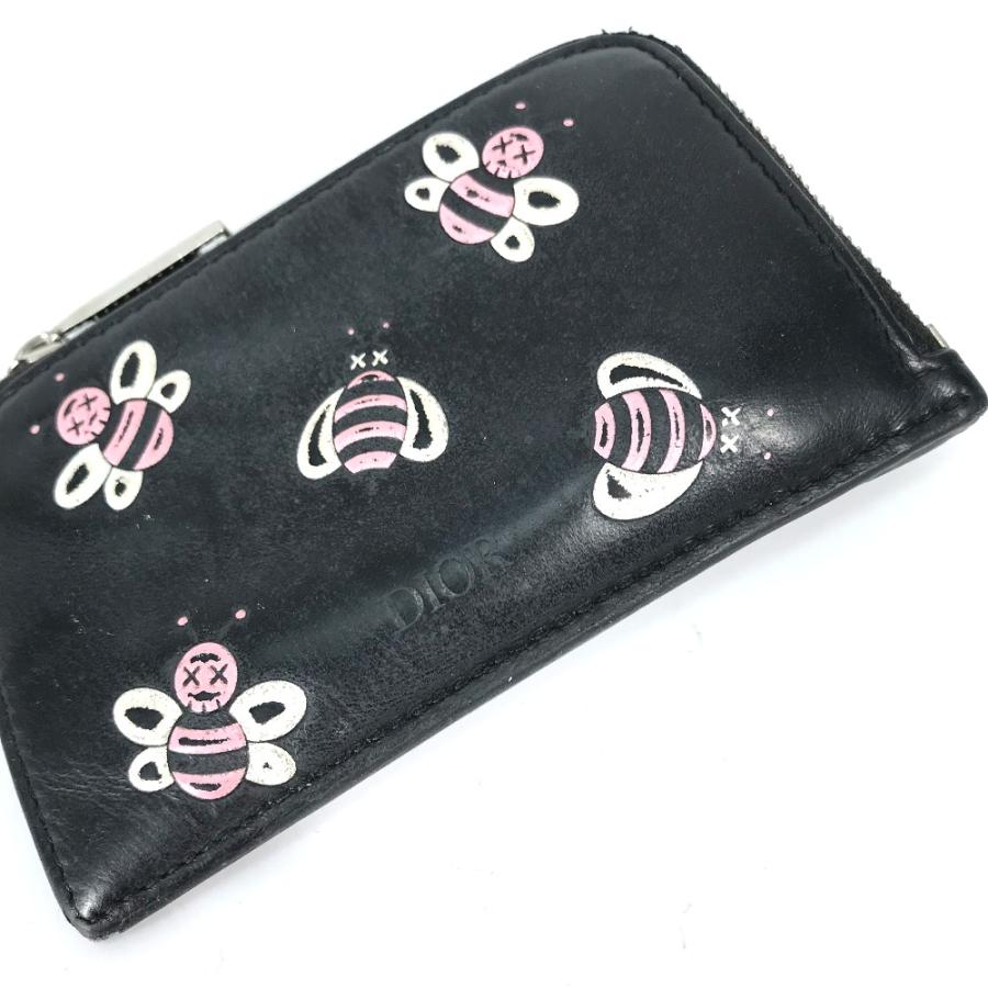 Dior ディオール BEE ビー 蜂 財布 小銭入れ KAWS カウズ コラボ コインケース ブラック メンズ【中古】 |  | 01