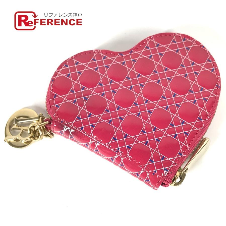 Dior ディオール ハート カナージュ 財布 小銭入れ コインケース ピンク系 レディース【中古】 | 