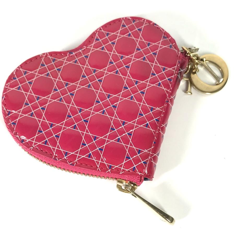 Dior ディオール ハート カナージュ 財布 小銭入れ コインケース ピンク系 レディース【中古】 |  | 05