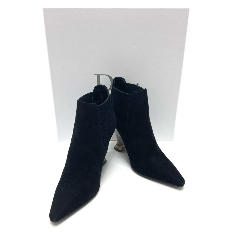 未使用 Dior ディオール サイドゴア ブラックオプティック スエード ブーティー ブーツ ハイヒール レディース ブラック |  | 12