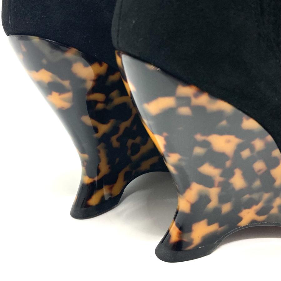 未使用 Dior ディオール サイドゴア ブラックオプティック スエード ブーティー ブーツ ハイヒール レディース ブラック |  | 04