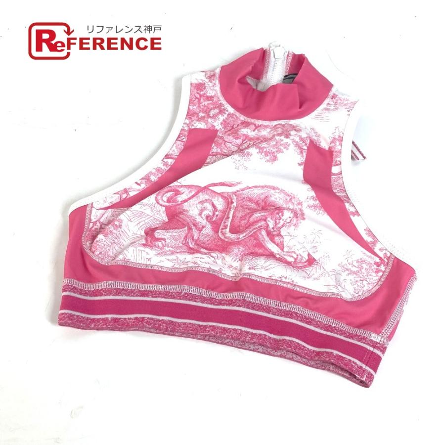 美品 Dior ディオール 213T05A4078 トワルドゥジュイ バックジップ アパレル ノースリーブ トップスその他 ピンク レディース【中古】 | 